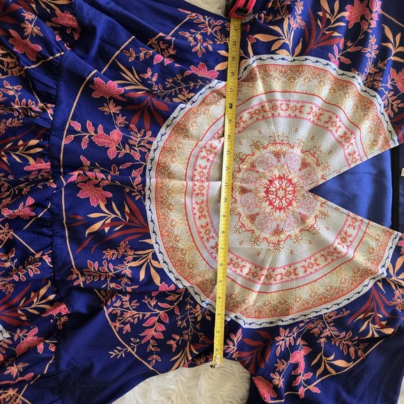 Anthropologie Blue and Pink Floral Tunic - Picture 6 of 13